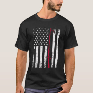 Camiseta Pescador Vintage, Pavilhão Americano, Pesca Rod Pa