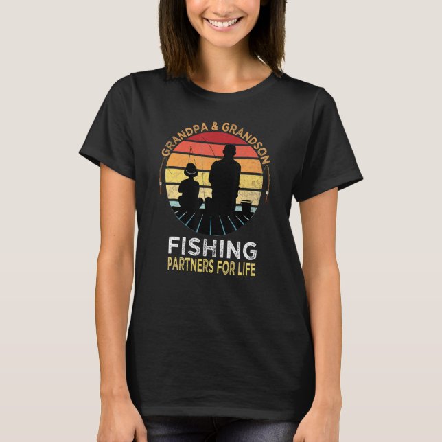Camiseta Pescadores, Avô E Avô, Parceiros De Pesca (Frente)