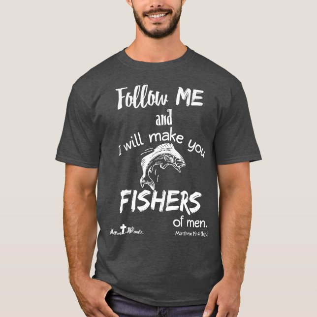 Camiseta pescadores de Matthew 419, fé cristã, esperança (Frente)