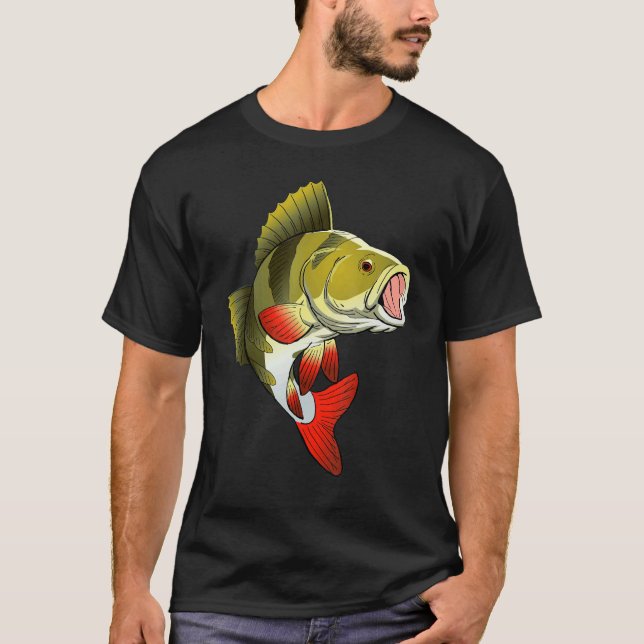 Camiseta Pescadores de Perca Monstro Peixe (Frente)