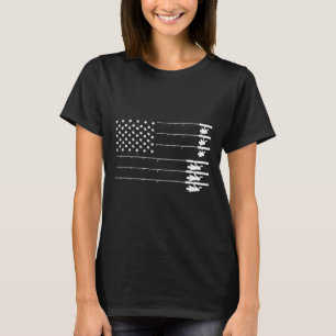 Camiseta Pescadores de pesca de pavilhão norte-americanos l