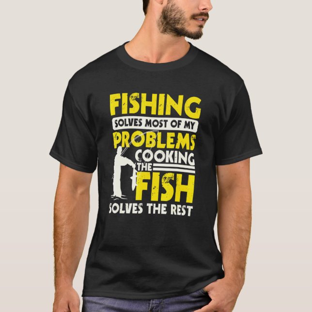 Camiseta Pescadores E Cozinheiro Feitiço Design Peixe Cozin (Frente)