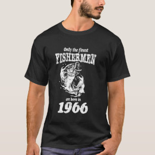 Camiseta Pescadores Engraçados Nasceram Em 1966 Pai 59º