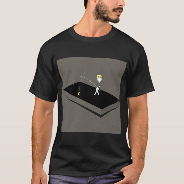 Camiseta Pescadores, gráfico d silhueta moderna e clássica (Frente)