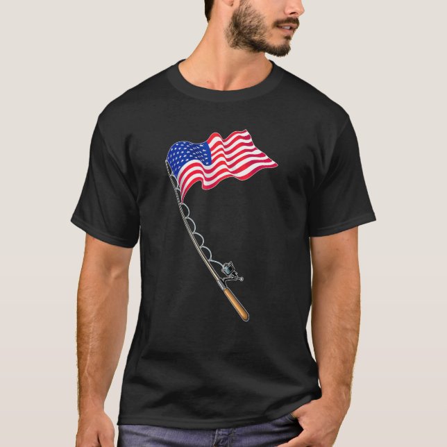 Camiseta Pescadores Pescadores Norte-Americanos Bandeira Or (Frente)