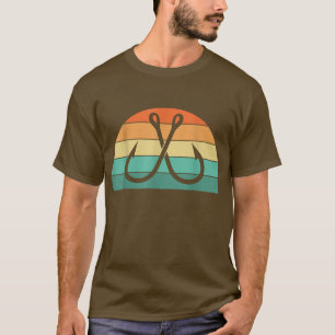 Camiseta Pescadores Retro De Gancho De Pesca
