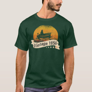 Camiseta Pescadores Vintage nascer 1956 Birthday Fishingboa