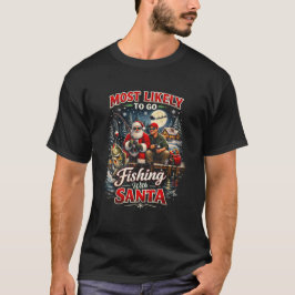 Camiseta Pescando com Papai Noel