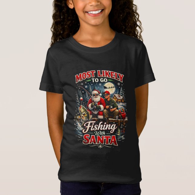 Camiseta Pescando com Papai Noel (Frente)