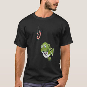 Camiseta Pescando com seus Amigos, Minhoca e seu Amigo Peix