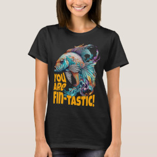Camiseta Pescando e parado na costa como um idiota