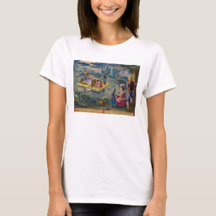 Camiseta Pescando em um lago na noite, chapeie 101 'de