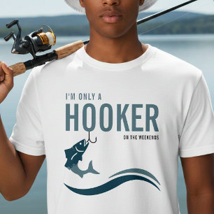 Camiseta Pescando Garota Engraçada de Gancho nos Finais de 