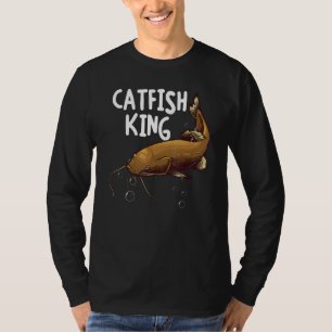 Camiseta Pescando Homens Pai Bagre Rei Pescaria Caçadores