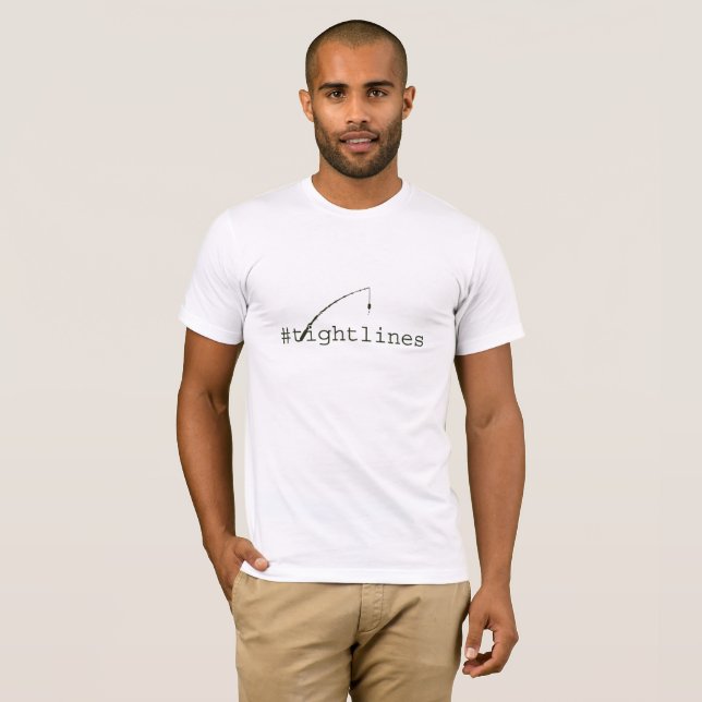 Camiseta Pescando linhas apertadas (Frente Completa)