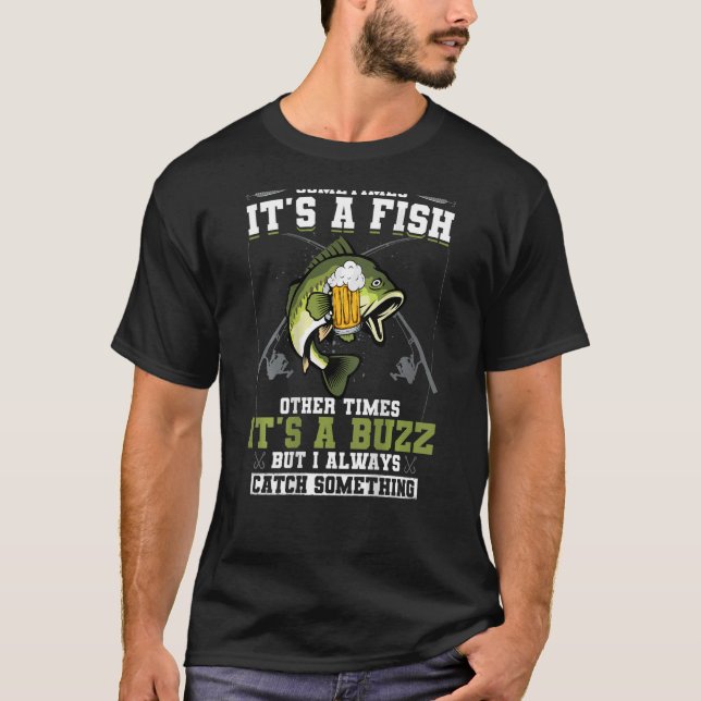 Camiseta Pescar, às vezes, é uma cerveja de peixe (Frente)