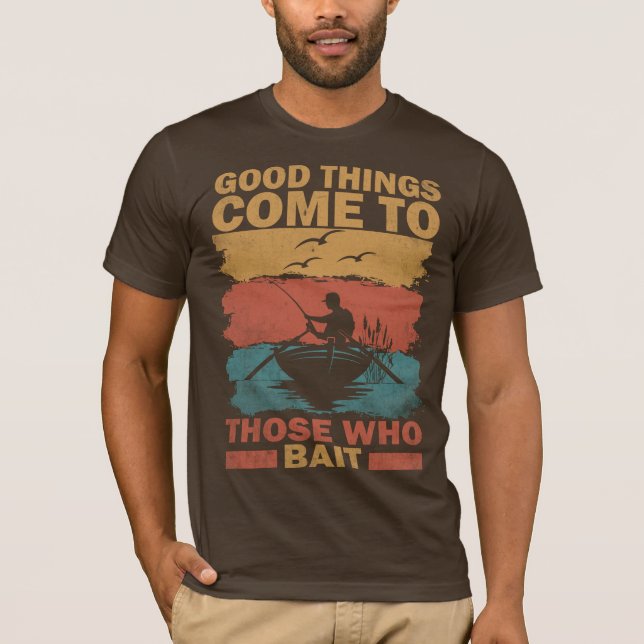 Camiseta Pescar coisas boas vem para aqueles que caem (Frente)