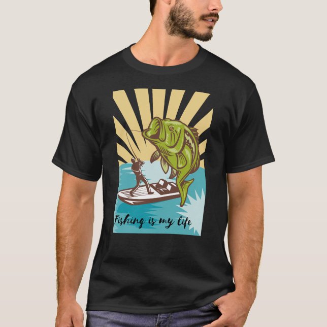 Camiseta pescar é a minha vida (Frente)