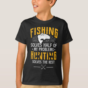 Camiseta Pescar E Caçar Resolvem Os Meus Problemas - Presen