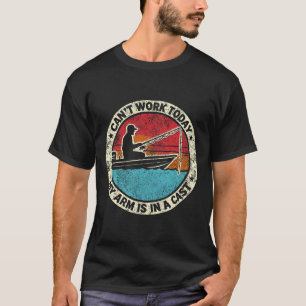 Camiseta Pescar hilariante Hoje não posso trabalhar meu bra