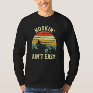 Camiseta Pescar Não É Fácil Vintage Barco Pescaria Pescad