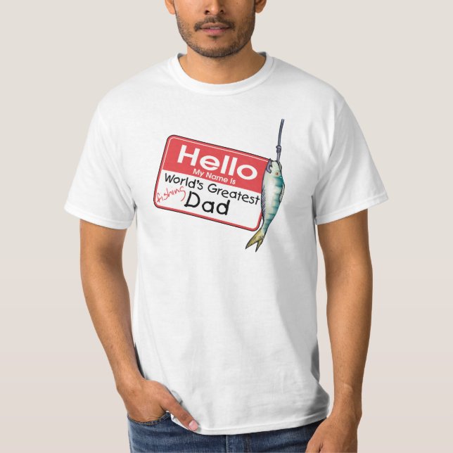 Camiseta Pescar, Olá Meu Nome é (Frente)