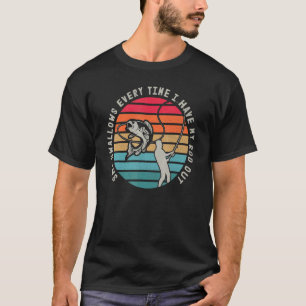 Camiseta Pescar Para Homens Gag Ela Engole Toda Vez