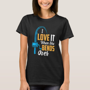 Camiseta Pescar Para Homens Que Eu Amo Quando Ela Se Aproxi