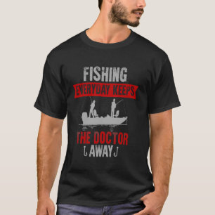 Camiseta Pescar todos os dias afasta o médico