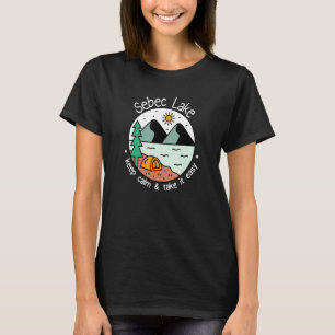 Camiseta Pescaria Acampamento de Barco Relaxe no Lago Seb