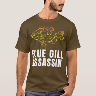 Camiseta Pescaria Azul Funny Assassin Bluegill Pesca