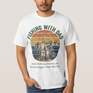 Camiseta Pescaria com papai vintage, design retrô