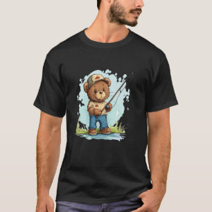 Camiseta Pescaria com Urso de Pelúcia Gráfico para Quem Bus