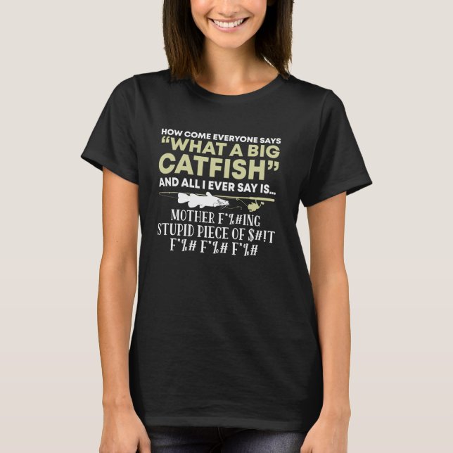 Camiseta Pescaria de bagre Flathead Catfish (Frente)