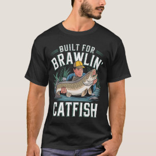 Camiseta Pescaria de bagre sem equipamento Pescador de peix