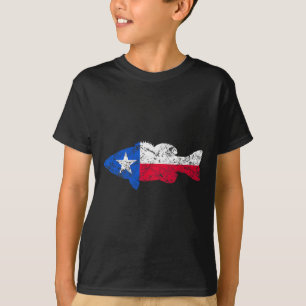 Camiseta Pescaria de Boca Pequena da Bandeira do Texas