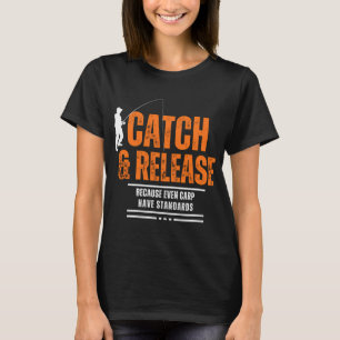 Camiseta Pescaria de Carpa Divertida para Papai que Solta o