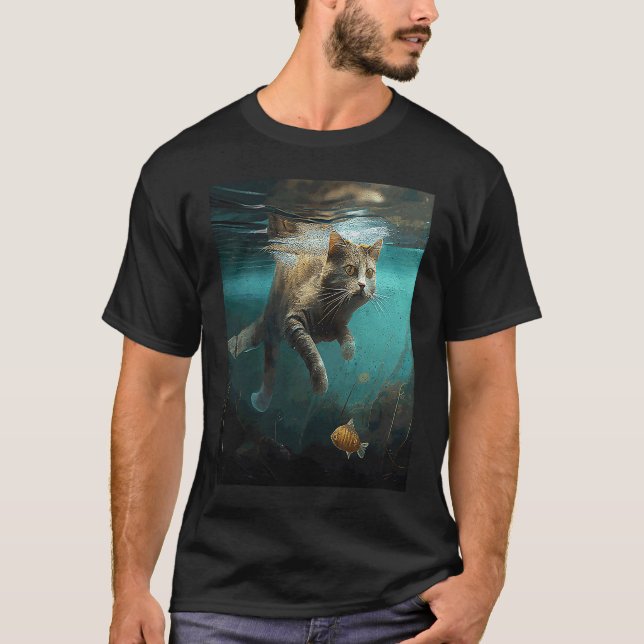Camiseta Pescaria de Gato Subaquática (Frente)
