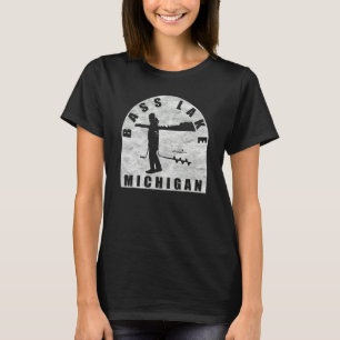 Camiseta Pescaria de gelo no Bass Lake Michigan