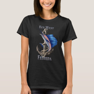 Camiseta Pescaria de Peixe-Espada Marlin no Oceano em Key W