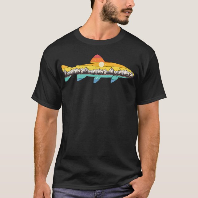 Camiseta Pescaria de Truta com Isca Artificial ao Ar Livre  (Frente)