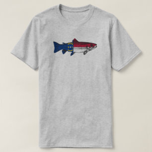 Camiseta Pescaria de Truta na Carolina do Norte