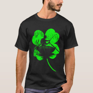 Camiseta Pescaria Dia de São Patrício trevo de quatro folha