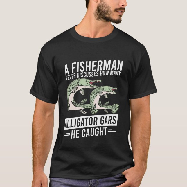 Camiseta Pescaria Divertida de Peixe-Jacaré 2 (Frente)