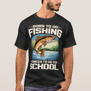 Camiseta Pescaria Divertida Para Meninos Jovens Dizendo Pei