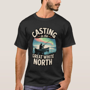 Camiseta Pescaria no Canadá Lançamento no Norte Canoa