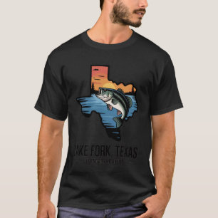 Camiseta Pescaria no Lago Fork Texas Lunkers Lendários Bass