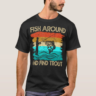 Camiseta Pescaria Pescador Vintage Engraçado Peixe Ao Redor