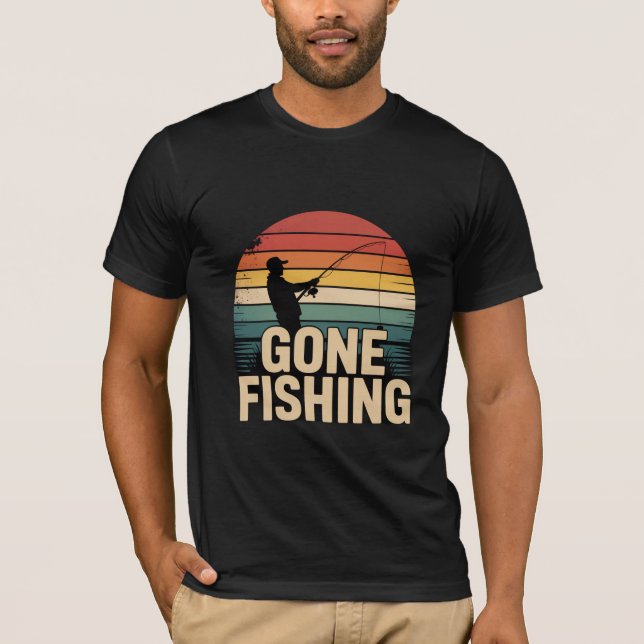Camiseta Pescaria Sunset Retro Masculino (Frente)