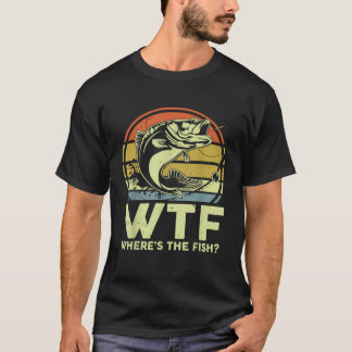 Camiseta Pescaria WTF Onde Está o Peixe Pescador Robalo P